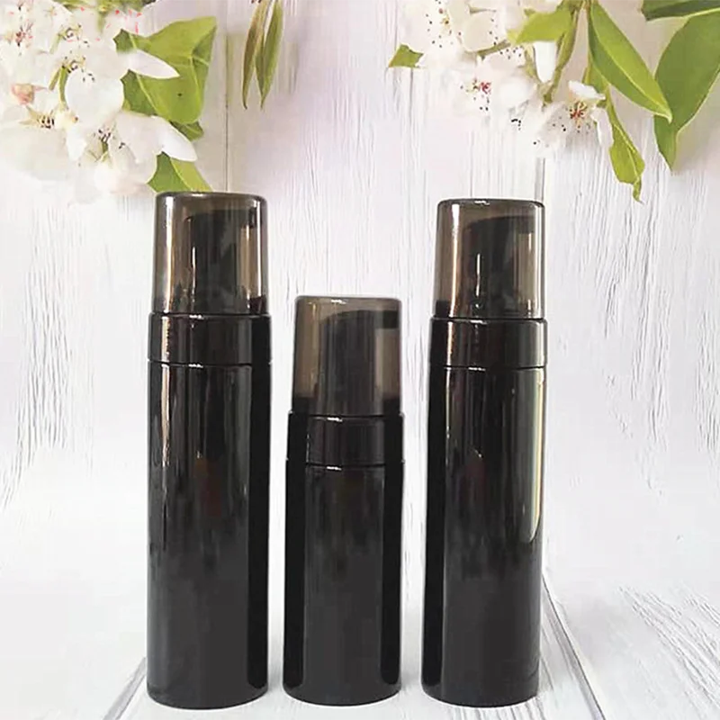 

10pcs/lot Black 42 teeth 100ml 120ml 150ml 200ml PET cleansing mousse Makeup remover, foam bottle, cosmetic sub-bottle