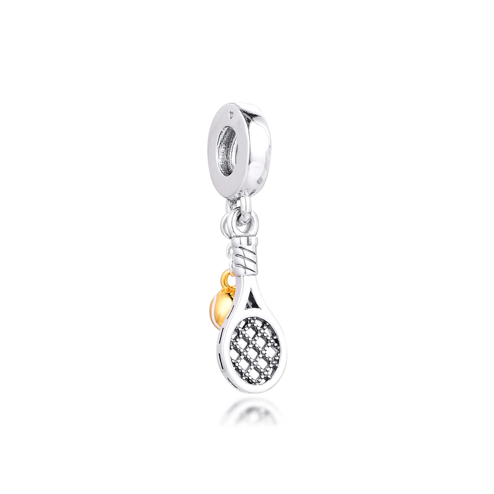 

Fits For Pandora Charms Bracelets Tennis Racket & Ball Beads 100% 925 Sterling-Silver-Jewelry Free Shipping