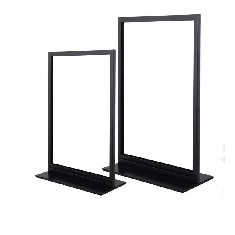 Double-Sided Poster Stand Rack, Metal Cafe Sign, Advertising Promotion Desk Display, New Promotion, High Quality, A3 and A4