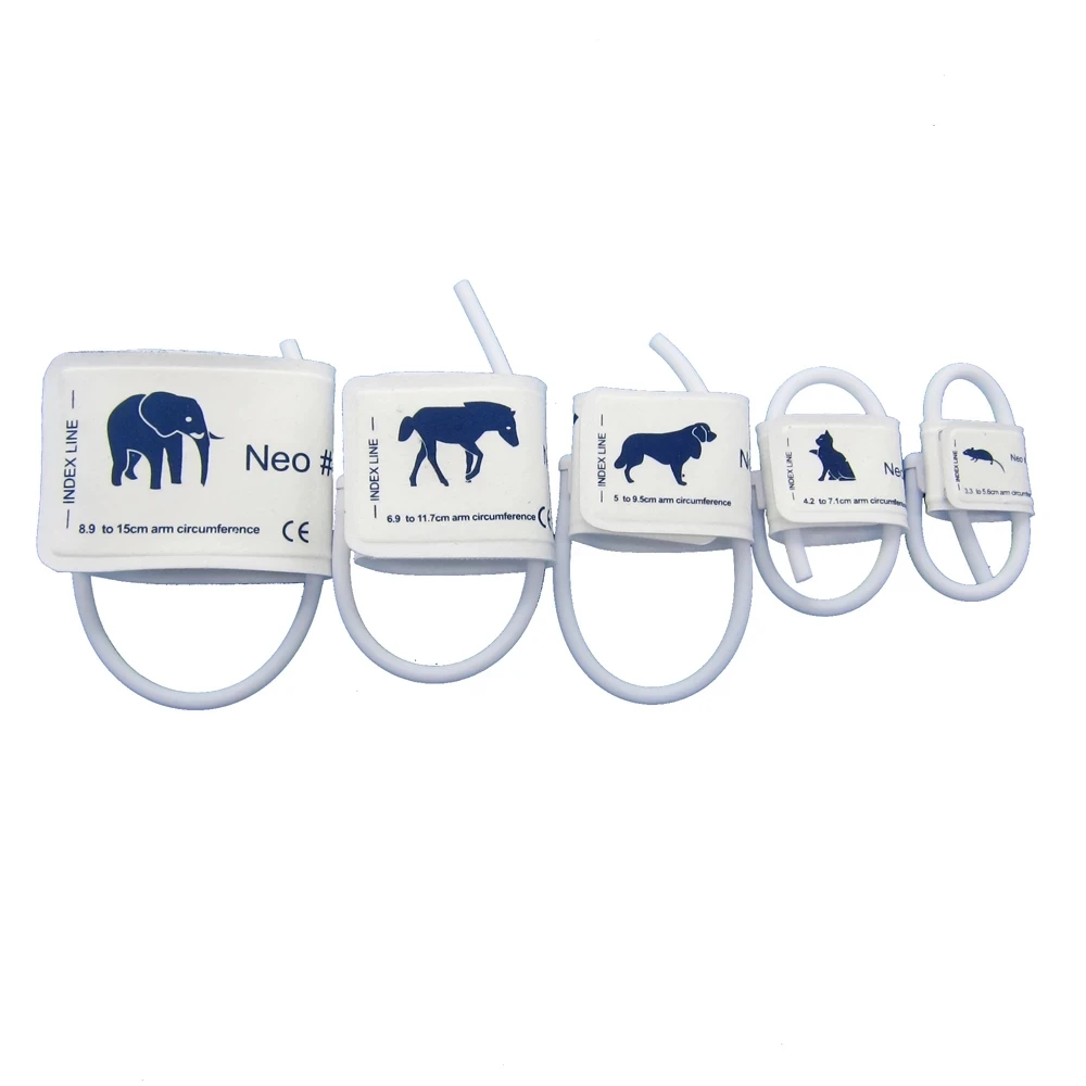 

veterinary blood pressure cuff of patient monitor all size elephant horse dog cat and mouse for small animals with single tube