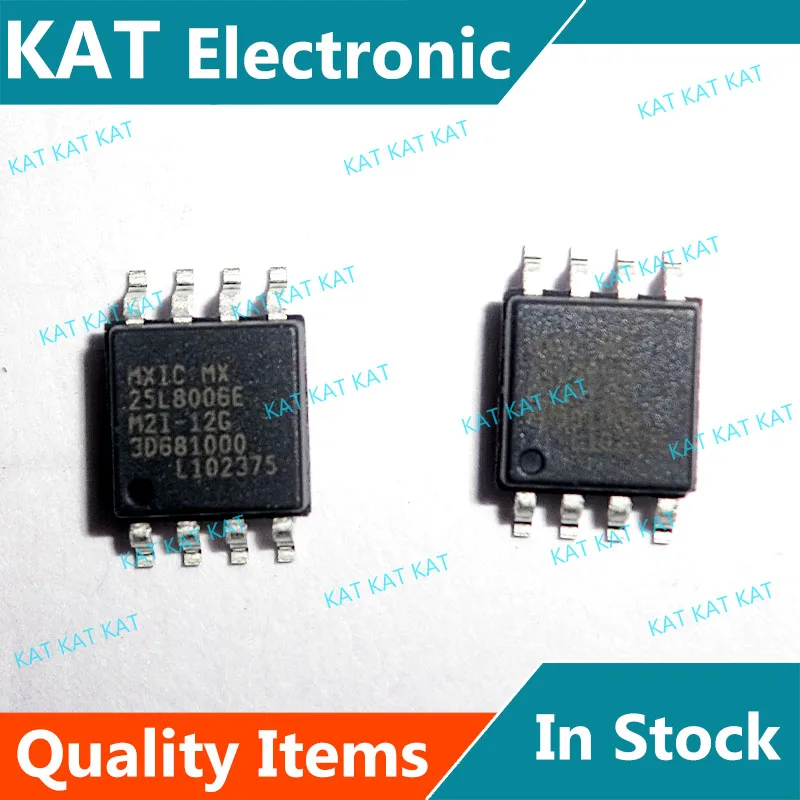 MX25L8006EM2I-12G FLASH serie MX 25L8006E, M2I-12G SOP-8 CMOS, 5 unids/lote