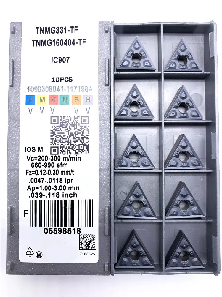 TNMG160404 TF IC907 TNMG160408 IC 908  High Quality Carbide insert Lathe Cutter External Turning Tools TNMG 160404/160408 IC 907