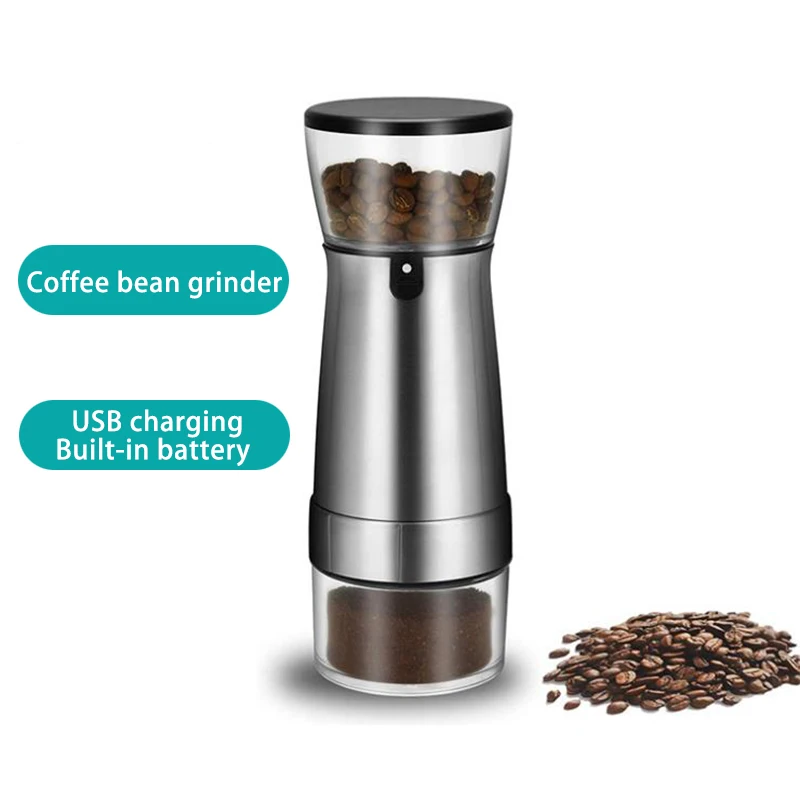 

Stainless steel electric grinder small USB charging automatic pepper coffee bean grinder portable manual grinder