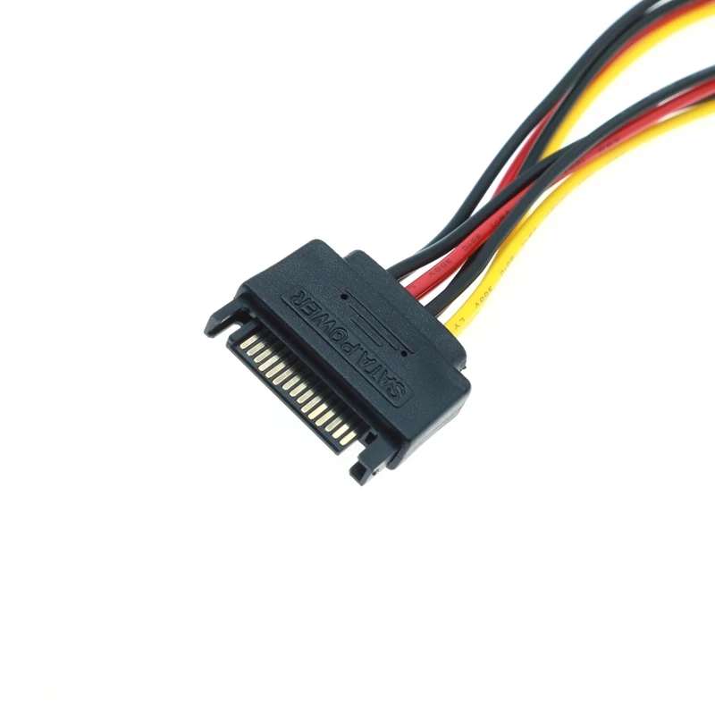 SATA 15 broches mâle vers 600 + 4 broches 600 SATA, alimentation du châssis d'ordinateur, utilisé pour le disque dur IDE vers SATA série