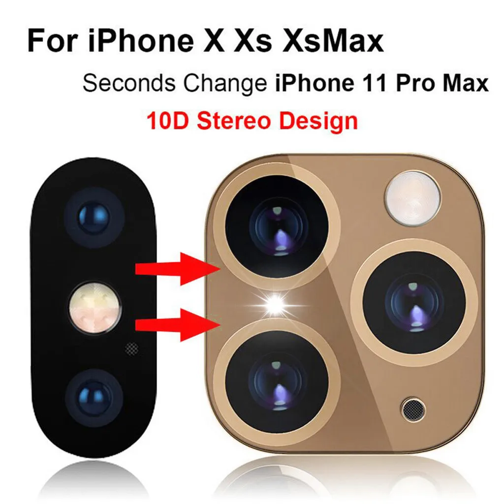 Camera Lens Film for IPhone X/XS Seconds Change Protector Ring Cover To For IPhone 11 Pro MAX Back Camera Lens Protector Films