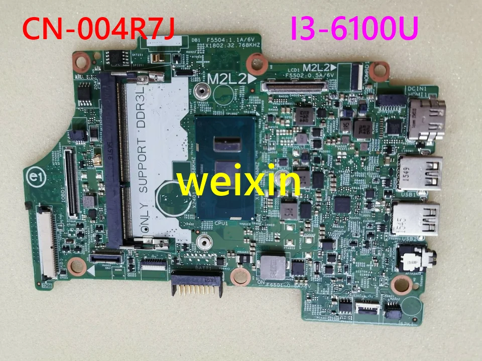 

14296-1 FOR Dell Inspiron 3158 3153 7359 7353 7568 Motherboard I3-6100U PWB 7M6GF CN-004R7J 04R7J mainboard100% Tested