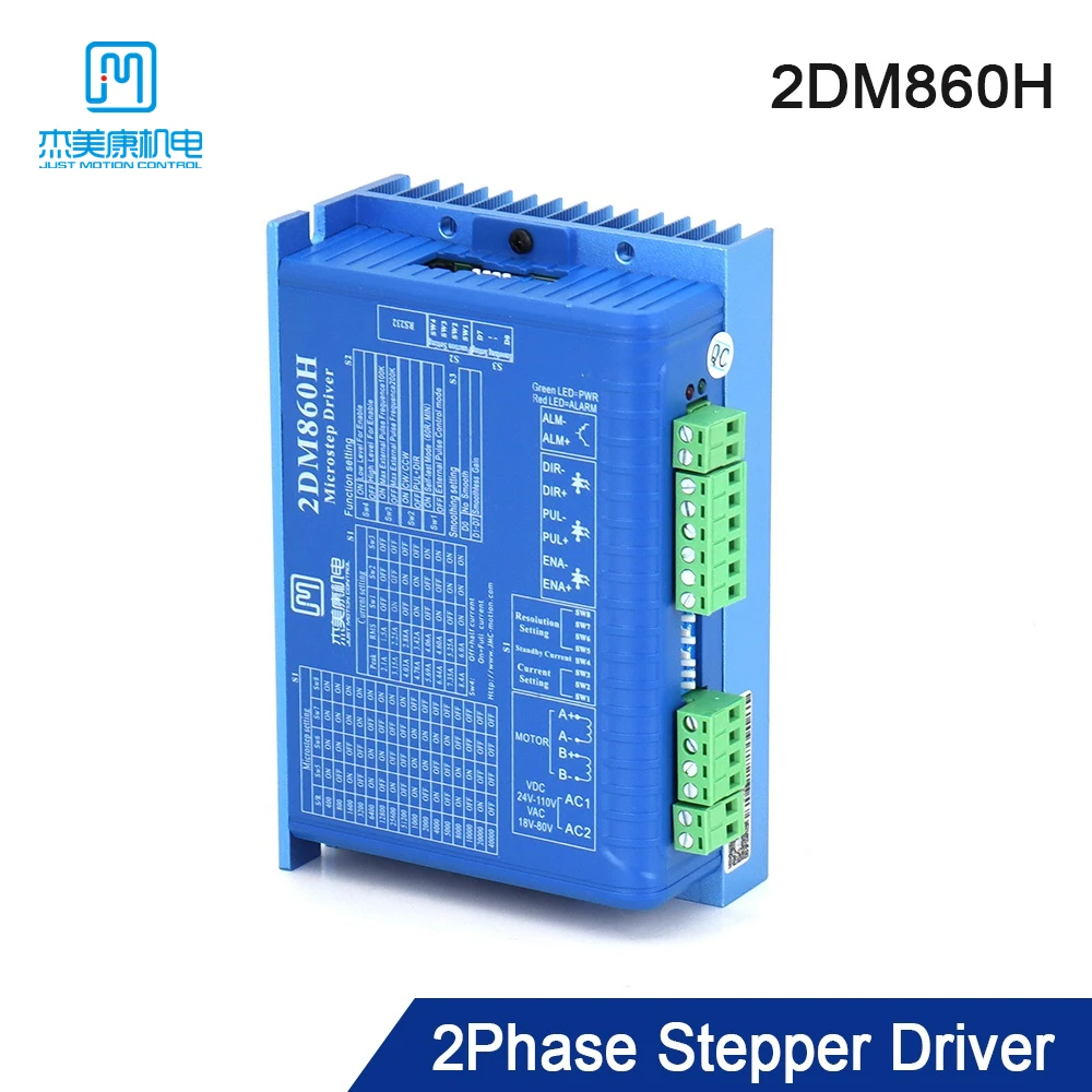 JMC 2Phase Digital Stepper Driver 2DM860H 2.1A-8.4A 24-110VDC 18-80VAC Universal for NEMA34 Stepper Motor CNC Engraving Machine