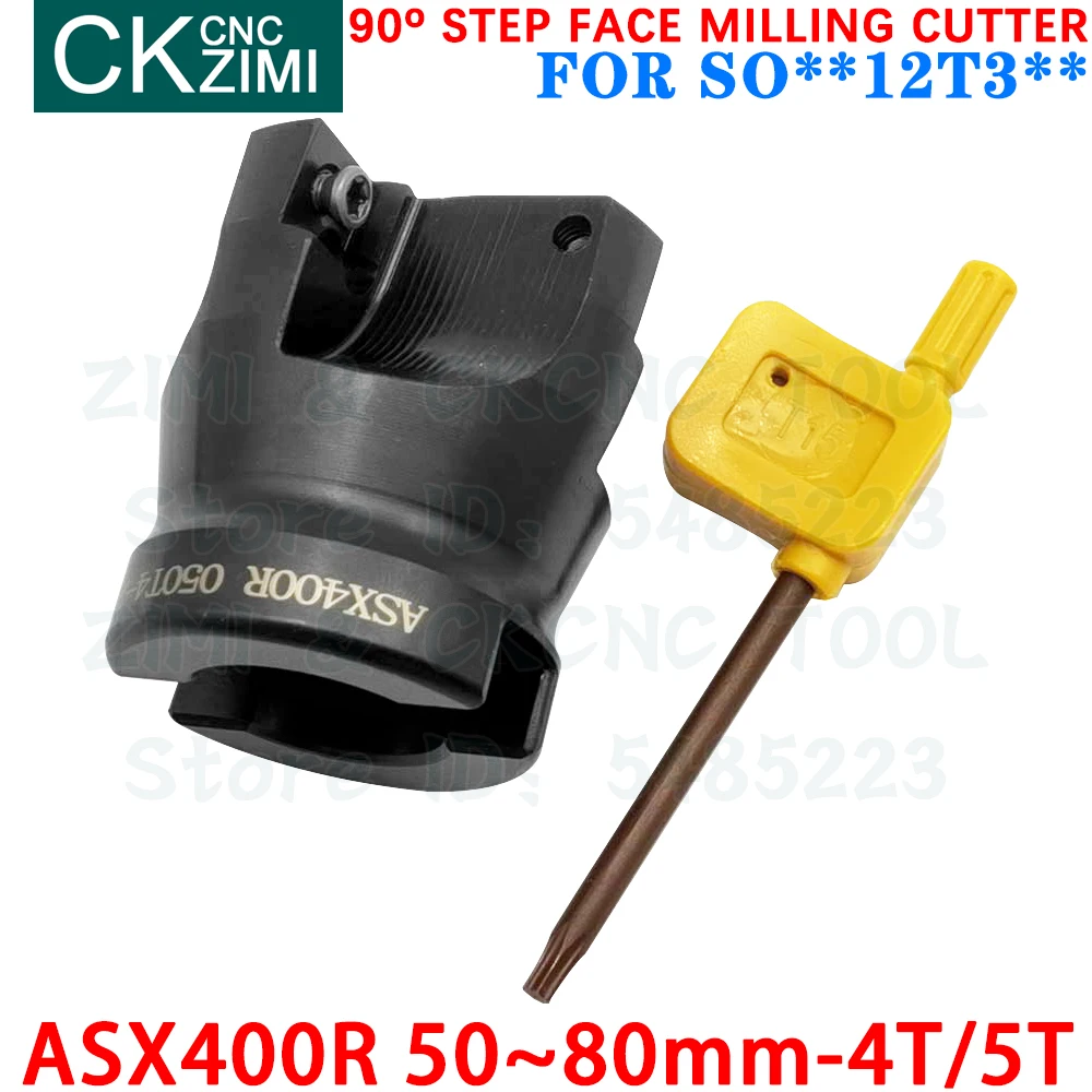 ASX400R 050T4-22 ASX400R 080T5-27 Face เครื่องตัดมุม Step Face Mill Indexable เครื่องมือสำหรับ SOMT 12T308 PEER คาร์ไบด์แทรก