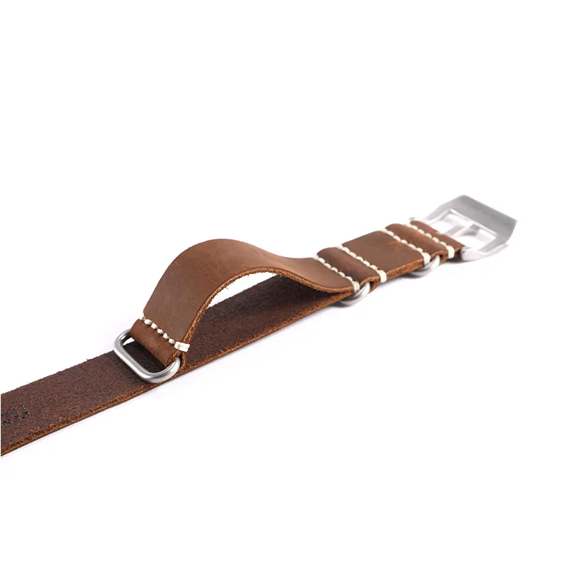 Retro Crazy Horse Genuine Leather Watch Strap18mm 20mm 22mm 24mm 26mm Long Cowhide Watch Band Replacement Wristband