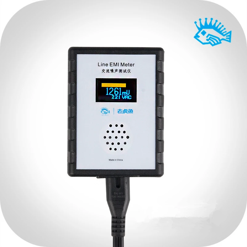 LHY ADUIO OLED Display Mains Noise Tester Instrumento de Medição EMI Fonte de Alimentação AC de Banda Larga Linha Analisador de Ondulação Medidor EMI