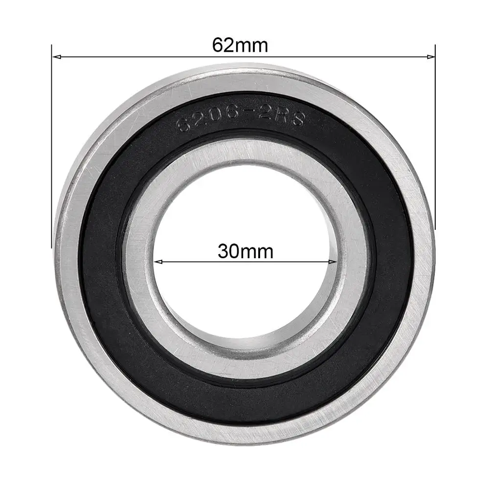 

6206 6206zz 6206rs 6206-2z 6206z 6206-2rs Zz Rs Rz 2rz Deep Groove Ball Bearings 30 X 62 X 16mm High Quality