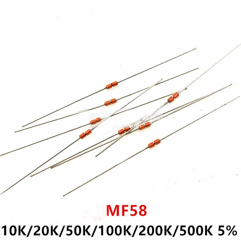 

50PCS/lot MF58 Glass Sealed Thermistor B Value: 3950 Induction Cooker Temperature Sensor 5K10K50K100K