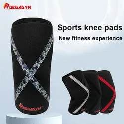 ROEGADYN 7Mm Cross Stiff Neoprene Knee Pads Professional Quality Knee Brace Support Sleeves For Sport Compression Knee Sleeves