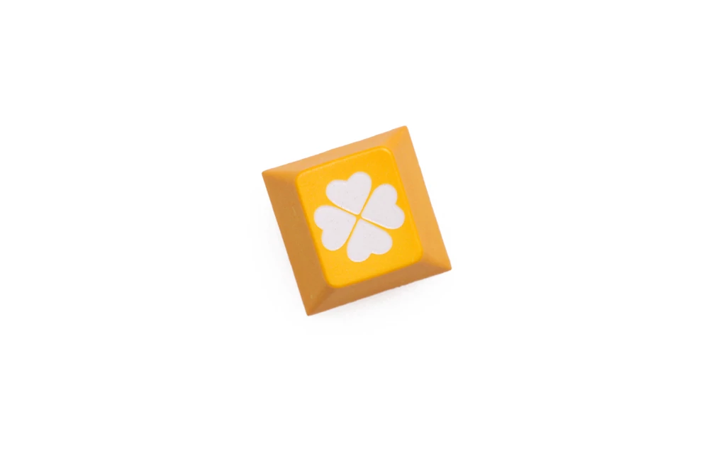 Novelty Lucky four leaf clover cherry profile dip dye sculpture pbt keycap for mechanical keyboard laser etched ESC r1 1x