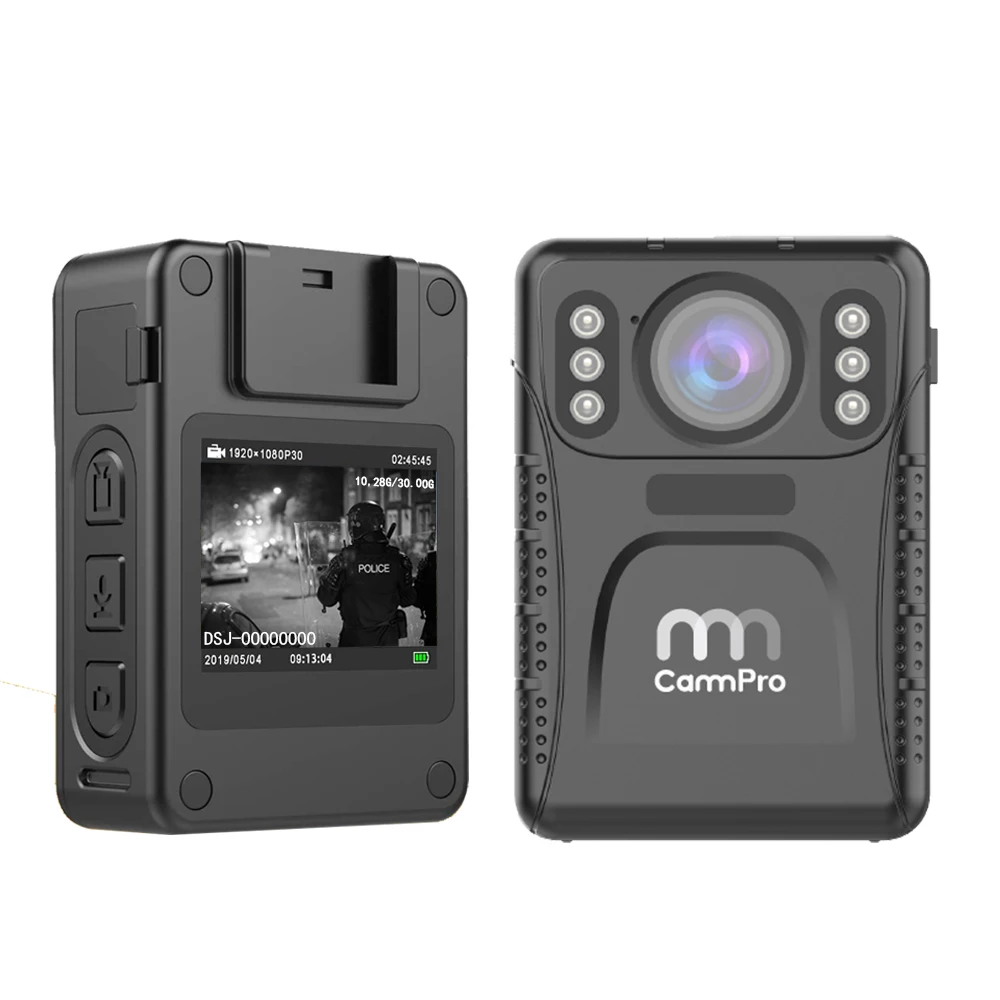 Камера полицейская CammPro M1n, UHD 1440P, высокоэффективное кодирование, память 64 ГБ, ночное видение, водонепроницаемая