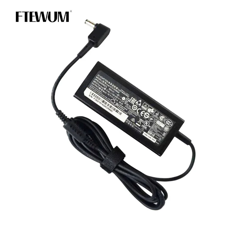 5.5*1.7 mm 45W 19V 2.37A Laptop Adapter Charger For Acer Aspire 3 A314-31 A515-51-3509 E5-573-516D Series Notebook Power Supply