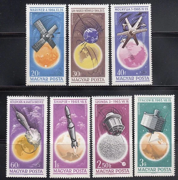 

7Pcs/Set New Hungary Post Stamp 1965 Achievements In Aerospace Exploration Stamps MNH