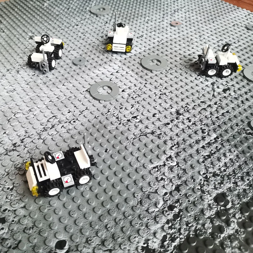 10-Zoll-Weltraum-Mondbasis-Grundplatte 32 x 32 kleiner Punktbaustein Mars Moon Base Lunar Rover-Platte – Detail 3