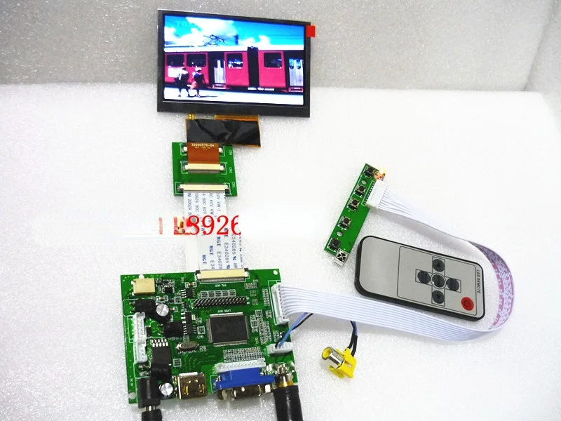 4.3 Inch LCD Screen + HDMI Dual AV VGA Driver Board with Reverse Priority and Rear Projection Retrofit Kit