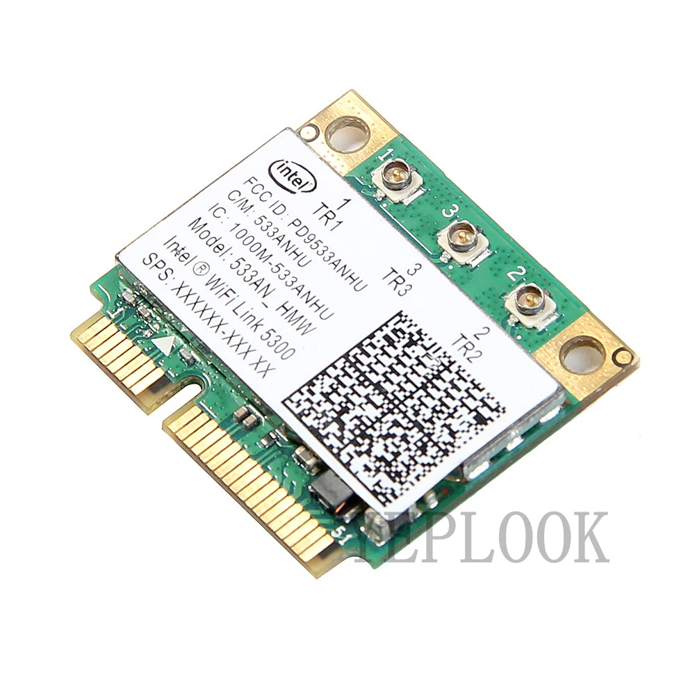 Metade Mini Placa de Rede Sem Fio PCI-e, WiFi Link 5300, 450Mbps, Banda Dupla, 2.4GHz, 5Ghz, 533AN, HMW