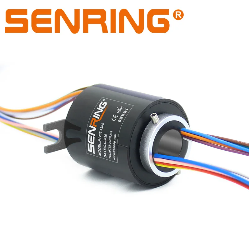 Electric Slip Ring H1235 for 6/12 Circuits 5A Through Hole Sliprings with Hole Bore 12-12.7mm OD Size 35mm  Signal Rotary Union