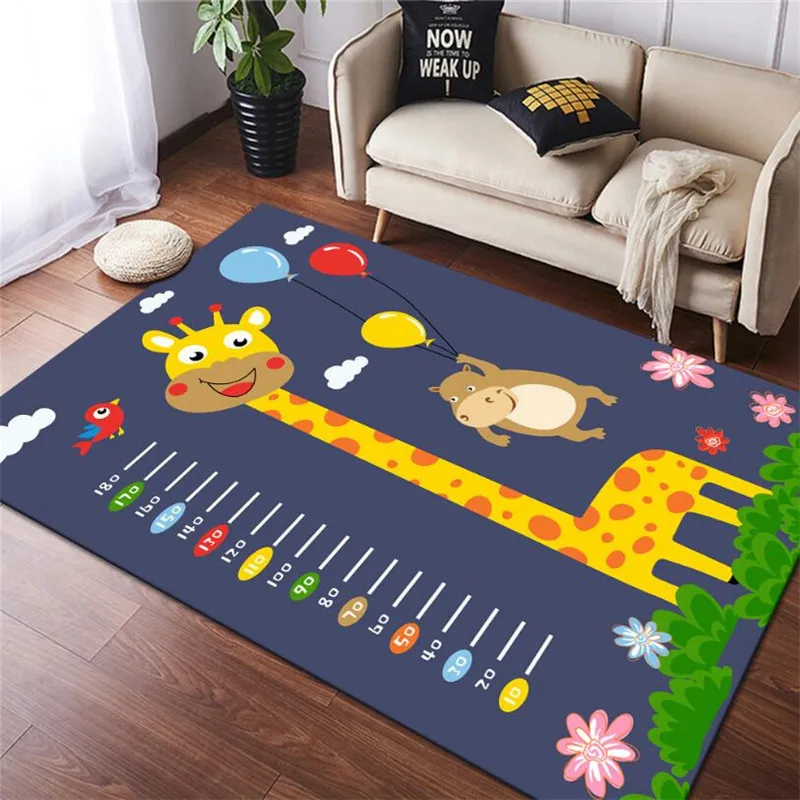 Zoo drôle Shaggy Plancher Antidérapant Tapis De jeu 3D Tapis antidérapant tapis Salle À Manger Salon Doux Enfants Chambre Tapis Tapis