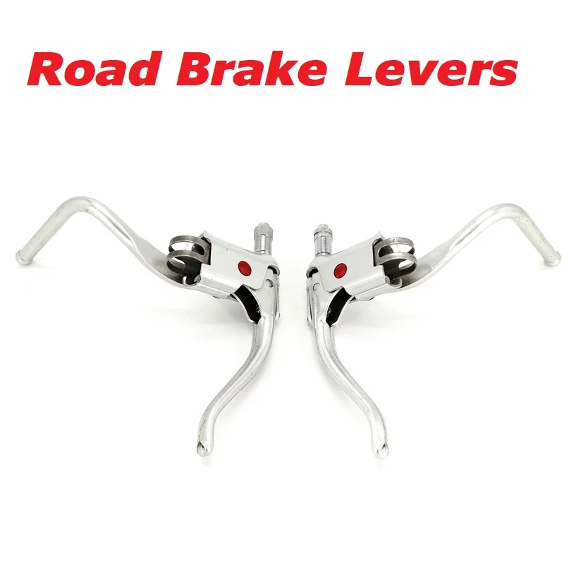 Road Double Control Brake Levers Road Handlebar-Bent Bar Brake Lever 22.2mm Aluminum Alloy Caliper Brake Lever