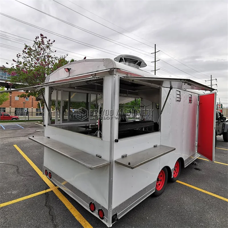 

Belyoo Concession Food Truck 2026, горячая распродажа, мобильный прицеп для еды, прицеп для пиццы, полностью оборудованная мобильная кухня на продажу