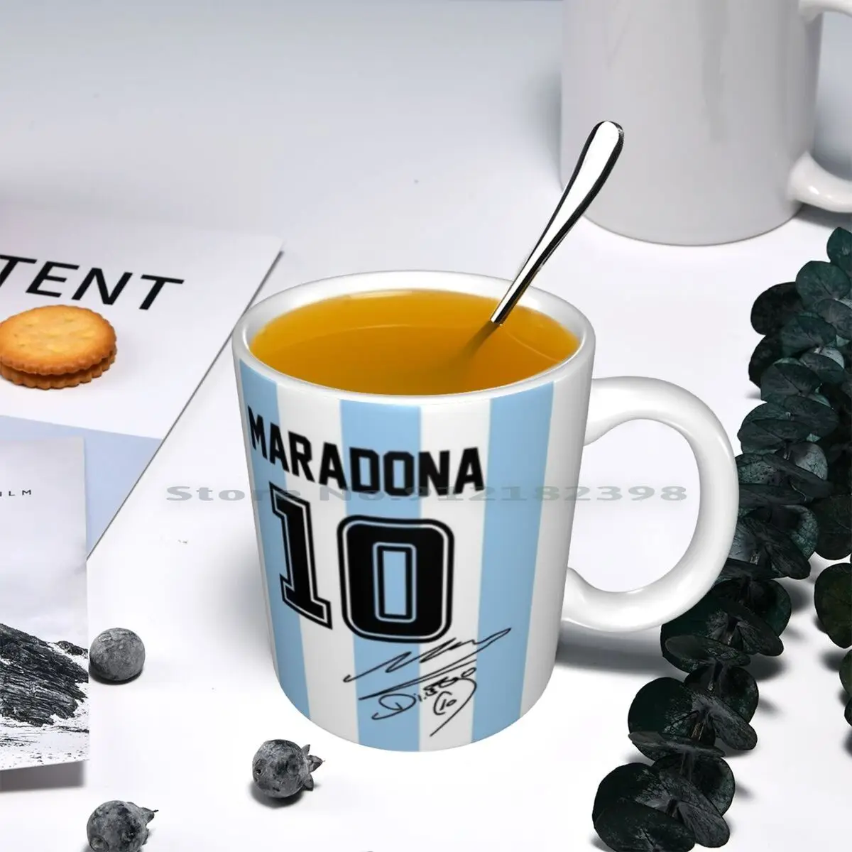 Maradona Jersey Ceramic Mugs Coffee Cups Milk Tea Mug Maradona Diego Diego Maradona Diego Maradona Ten Ten Argentina N10