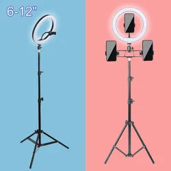 Ringlight For Makeup Live Fill 10 12 14 Light Ring Light LED Selfie Stand Tripod Dimmable YouTube Lamp Photo Video Camera Phone