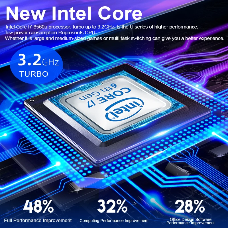 デスカ-15.6インチのラップトップ,Intel i7 6560uを搭載した1920x1080ラップトップ,クアッドコア8GB RAM,128GB,256GB,512GB SSD,Windows 10,超軽量ポータブル