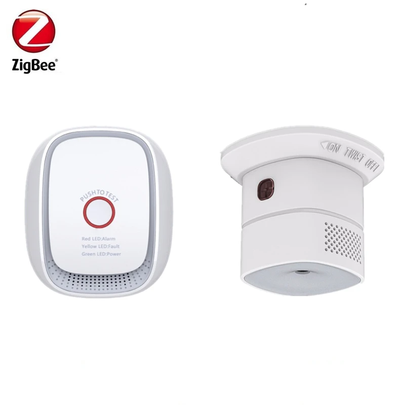 DIY Heiman Zigbee3.0 Natural Gas Sensor and Carbon Monoxide Detector CO Alarm Sensor Compatible with SmartThing Gateway