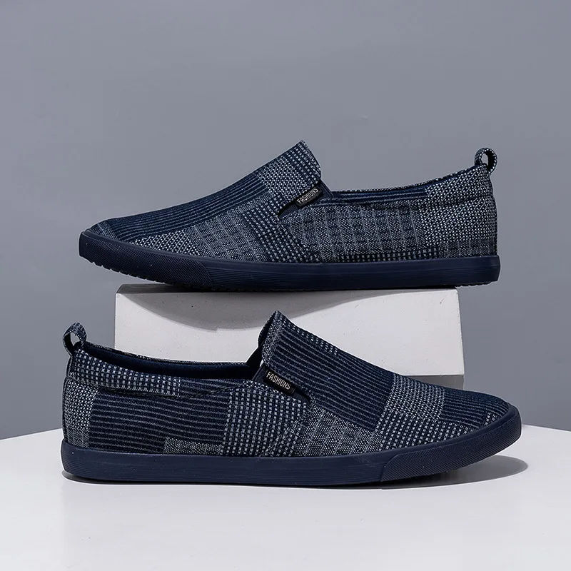 New Designer Shoes Men\'s Canvas Shoes Summer Pedal Lazy Shoes Breatable Men\'s Casual Shoes Sneakers Zapatos De Hombre