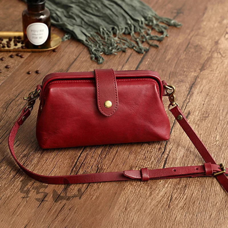 Imagem -02 - Maheu-bolsa de Ombro de Couro Genuíno para Mulheres Bolsa Crossbody Pele Macia Doctor Bolsa Artesanal Feminino Senhoras Mais Recente Designer 2023