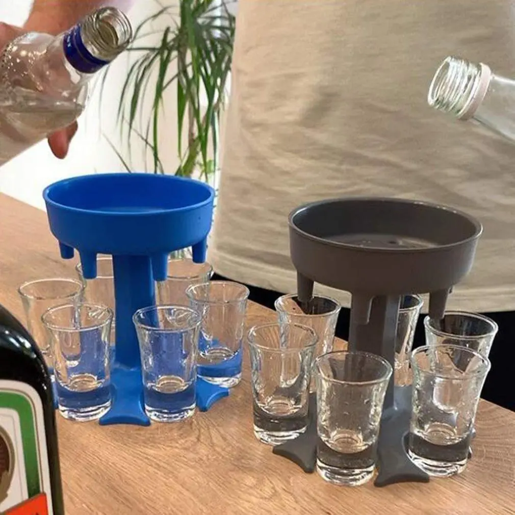 New Food Grade Acrylic 6Holes Drink Dispenser Thicken And Drop Resistance Drinking Tool Family Party Bar Games Alcohol Dispenser