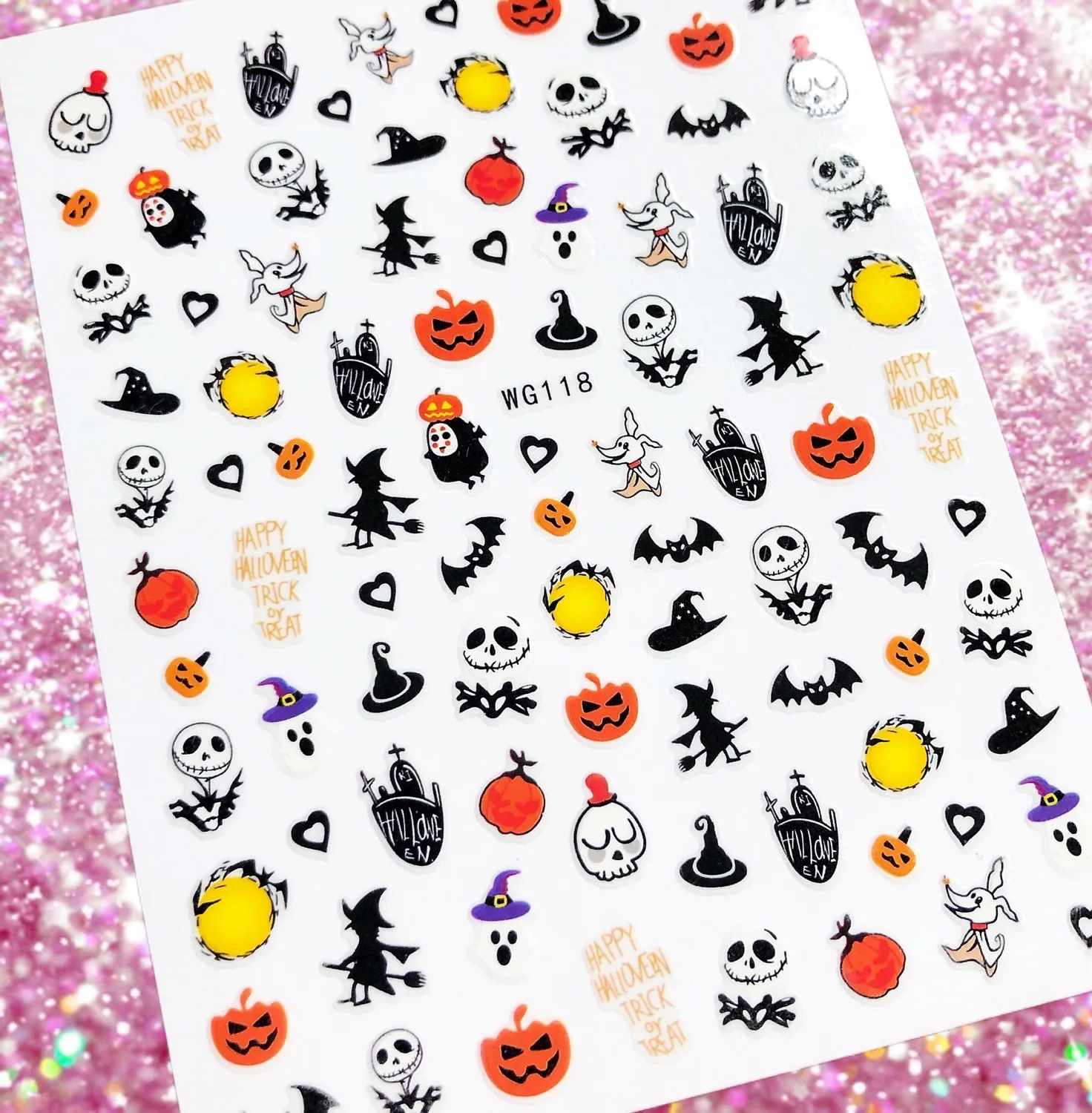 

Halloween Cartoon 3D Back glue Nail decal Nail sticker Nail decoration Nail art Nail tool Nail ornament HL218