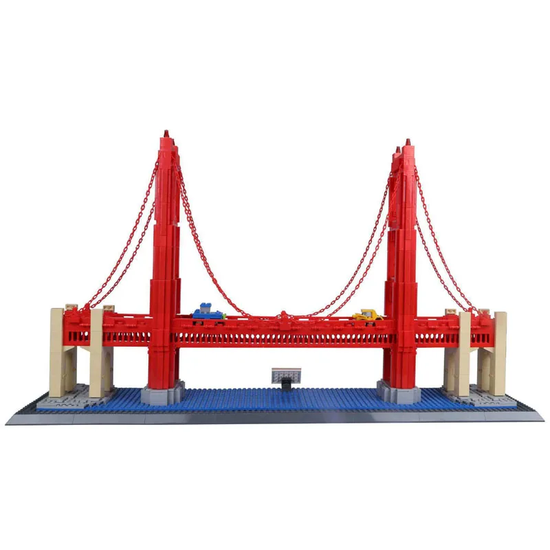 8023 6210 Famosa serie di edifici Golden Gate Bridge 1977 pezzi Building Blocks Mattoni Set di modelli Architettura compatibile