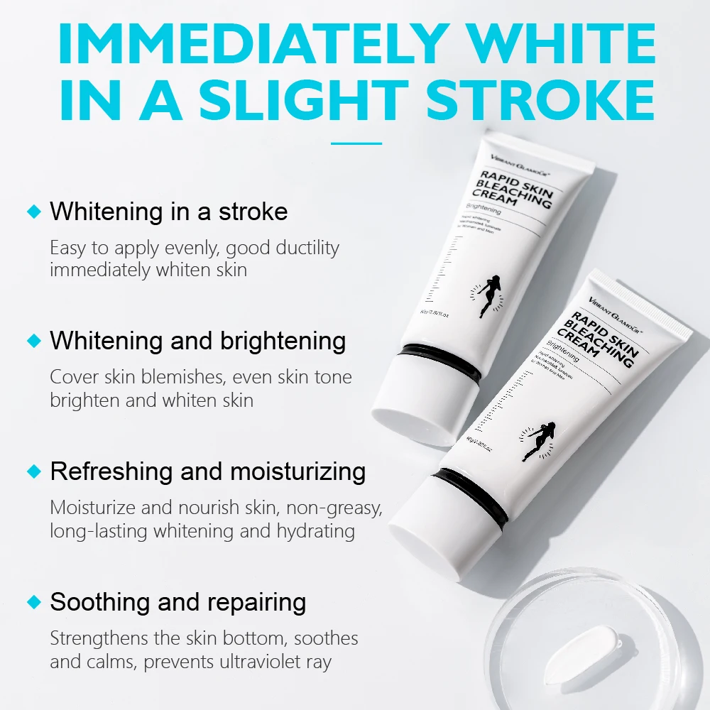 VIBRANT GLAMOUR Face Body Rapid Skin Bleaching Cream Whitening Brightening Moisturizing Long-lasting Soothing Repairing Lotion