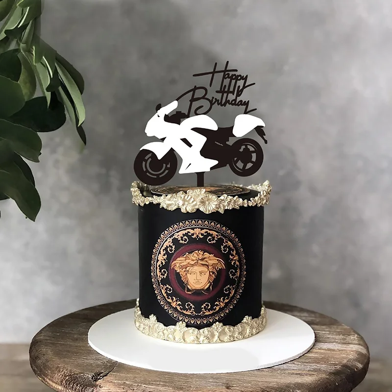 Happy Birthday Topper Per Torte – Decorazione In Acrilico Nero – Elegante E Riutilizzabile Per Compleanni E Feste - 3