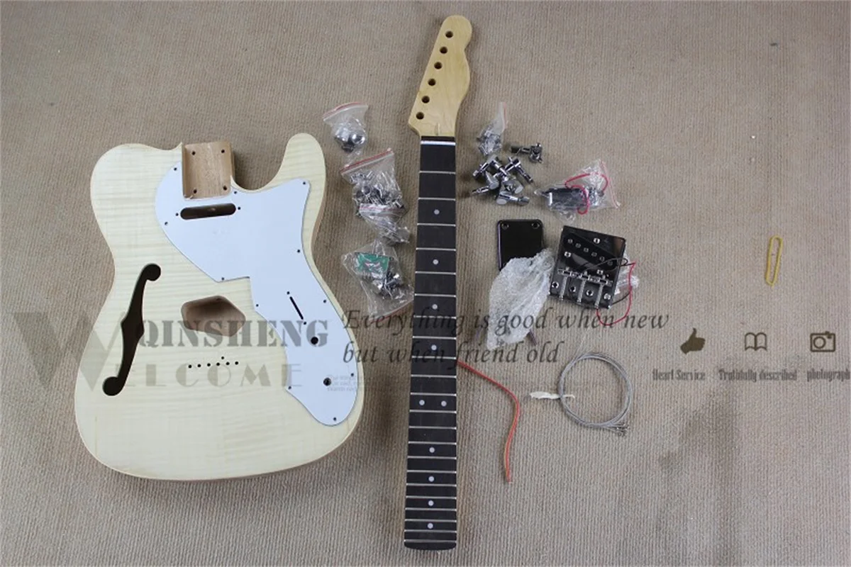 Factory Custom Electric Semi-finished Guitar Bass,Tel Guitar,Mahogany Body Rosewood Fingerboard Without Painted