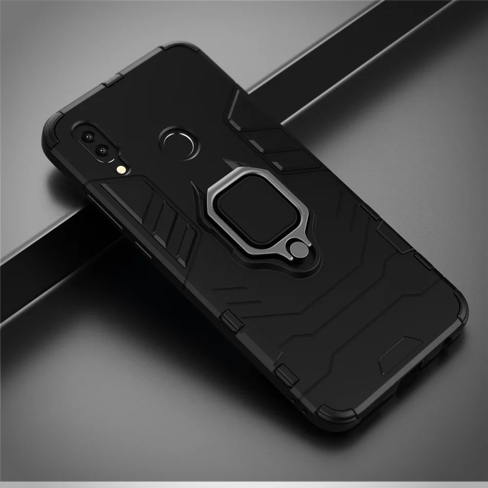 Shockproof Armor Case For Huawei Honor 10 Lite Case Ring Holder Stand Cover for Huawei Honor 10 lite 10lite HRY-LX1, HRY-LX2