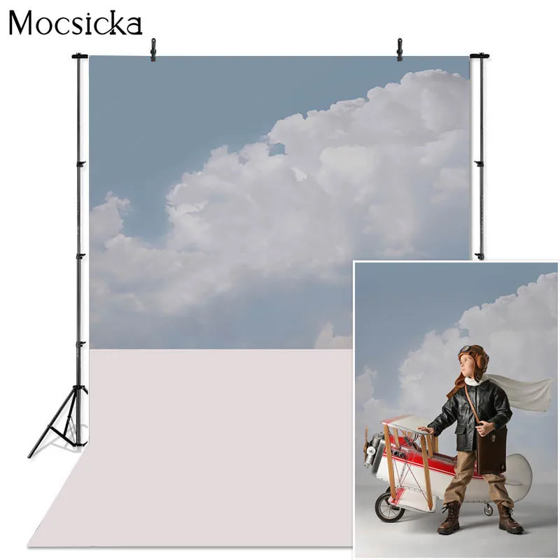 Moscicka – arrière-plan de photographie de Portrait pour adultes, toile de fond de nuage de ciel gris, Texture abstraite pour Studio Photo