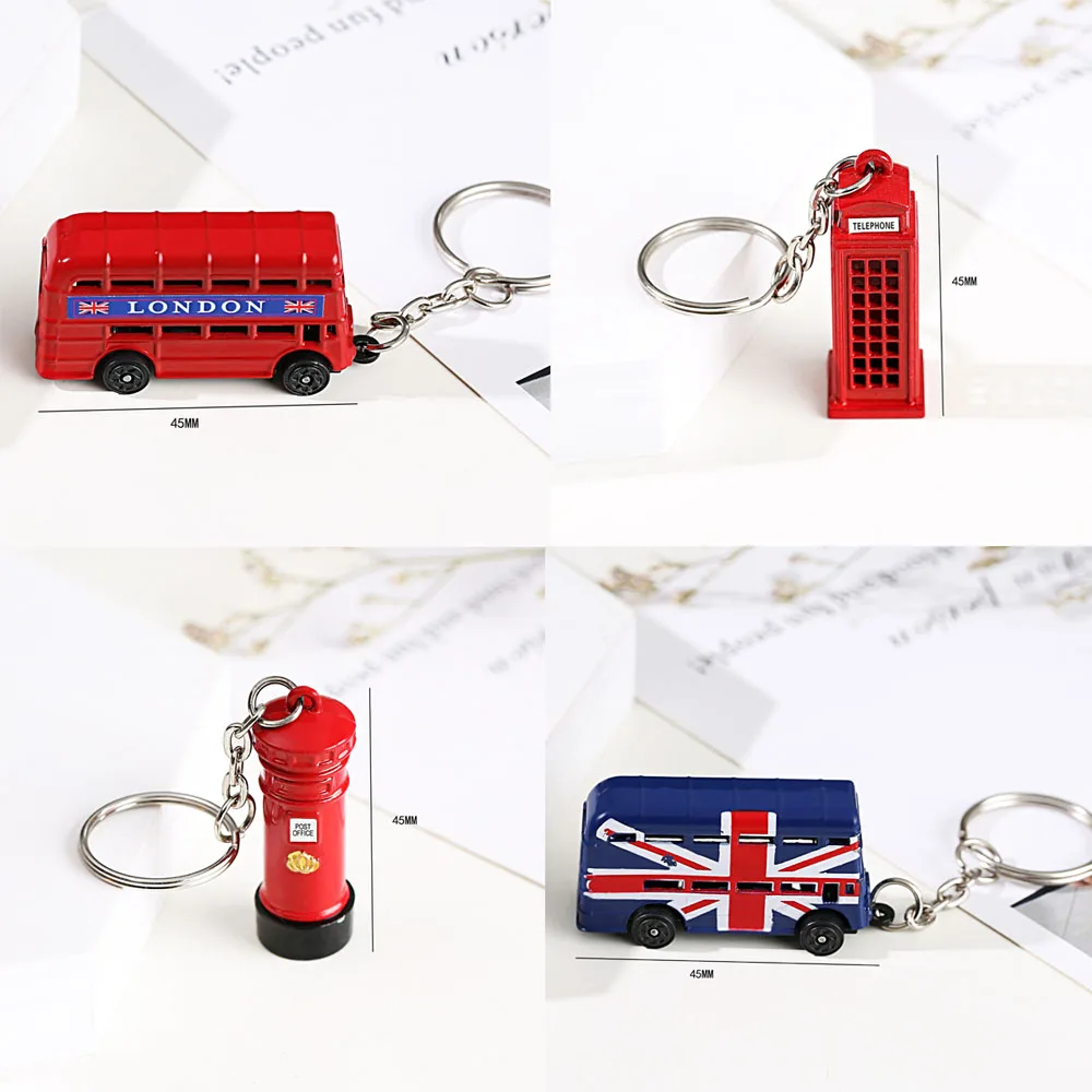 London Red&Blue Bus Key organizer Mail Box Key Holder Key Pendant Keychain Souvenir Gifts For Men Key chain Key Ring keyring