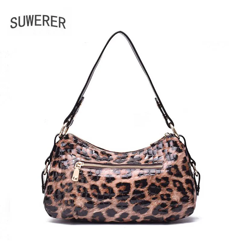 SUWERER borsa da donna in vera pelle 2020 nuova borsa con stampa leopardata in pelle di vacchetta borsa a tracolla in pelle da donna di lusso di