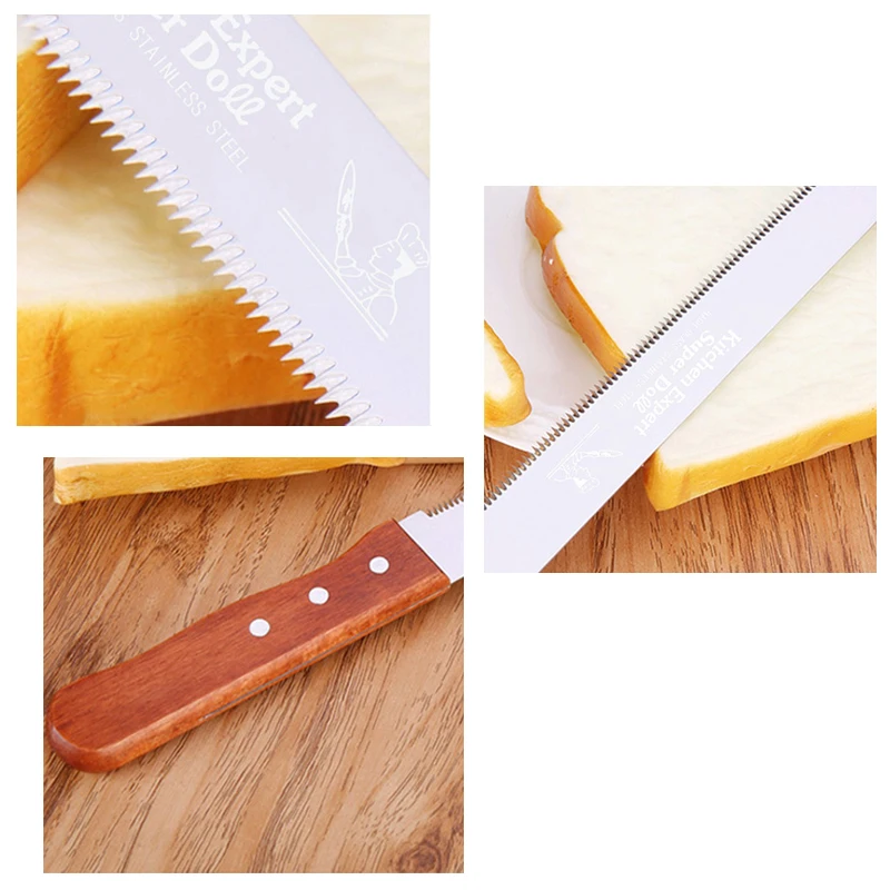 10 Inch Bread Knife Toast Stainless Steel Slicing Knives Cake Slicer Baking Pastry Cutter Serrated Blade Cake Tools Bakeware