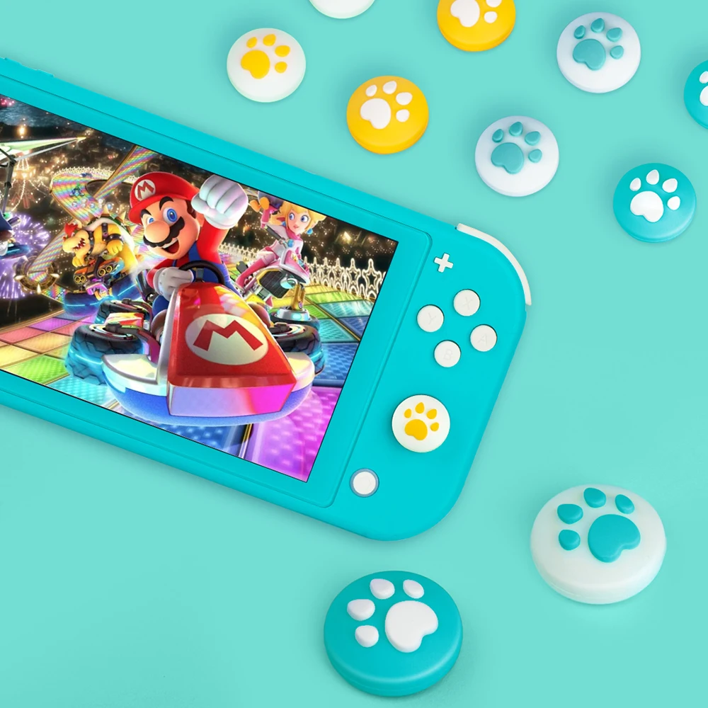 100 pièces Joystick Caps Coloré Silicone Analogique Grip Thumbstick bouton couverture pour Nintendo Switch NS Nintend Lite Joy-Con Cat