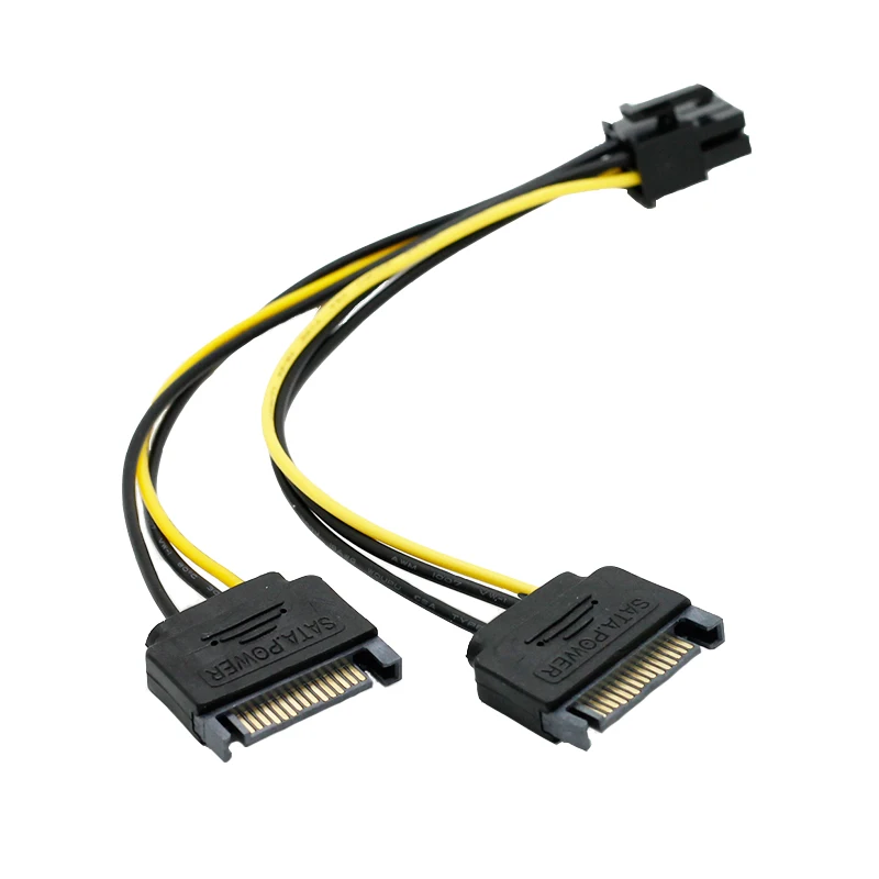 Party 6P to SATA SATA motherboard power cable line Dual SATA transferee 6P motherboard power cord