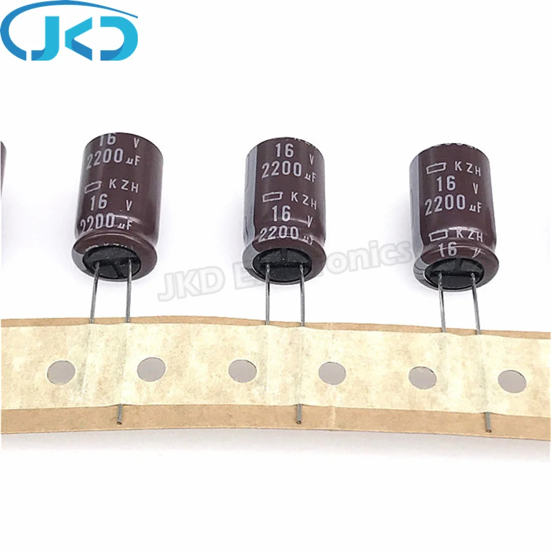 10Pcs NEW 2200uF 16V NCC KZH Series 12.5*20mm Low ESR 16V2200uF Aluminum Electrolytic Capacitor