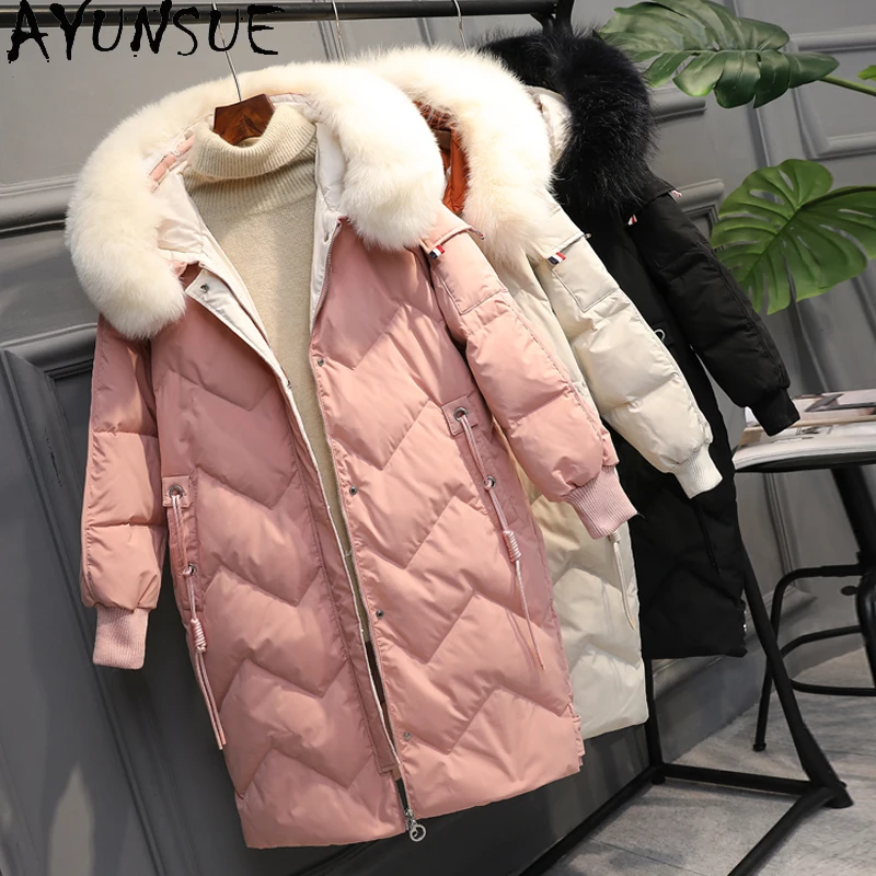 Women's Down Jacket Autumn Winter Duck Down Coat Female Korean Puffer Jacket Long Parkas Coats and Jackets Women Clothes KJ5113