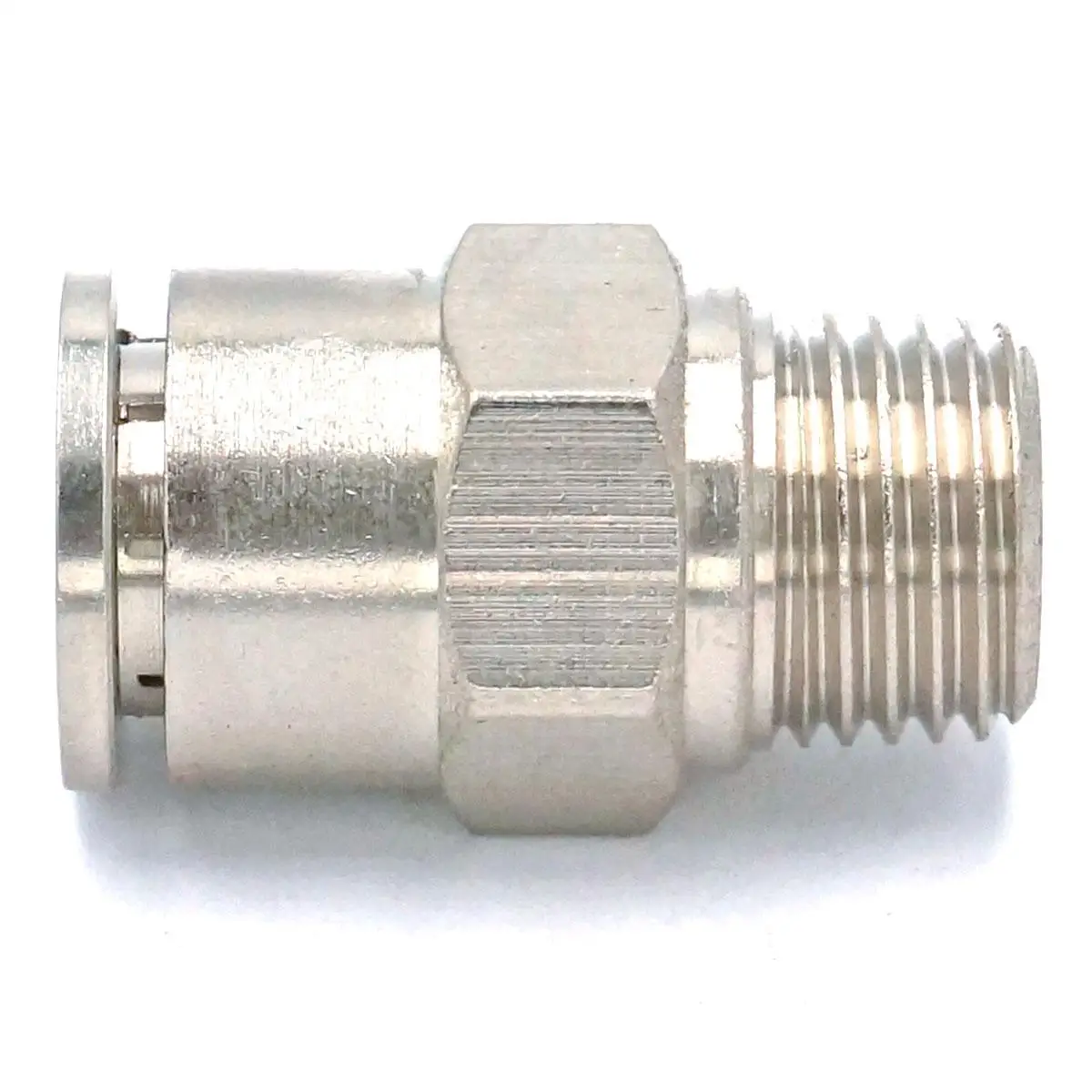 

1/4" BSP Male to Fit Tube O/D 10mm Pneumatic Nickel Brass Push In Connector Union Quick Release Air Fitting Plumbing